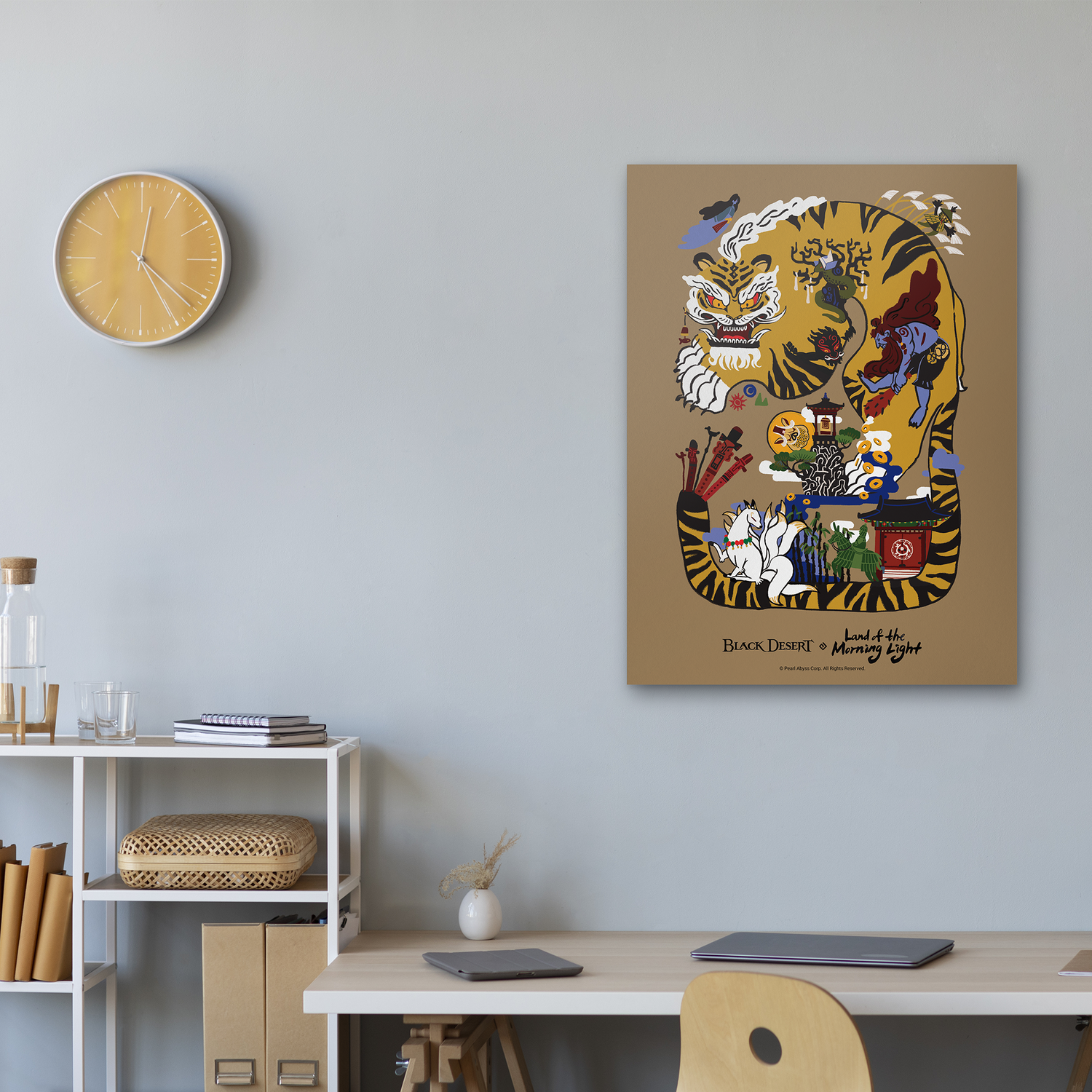 Land of the Morning Light: Folk Art Poster