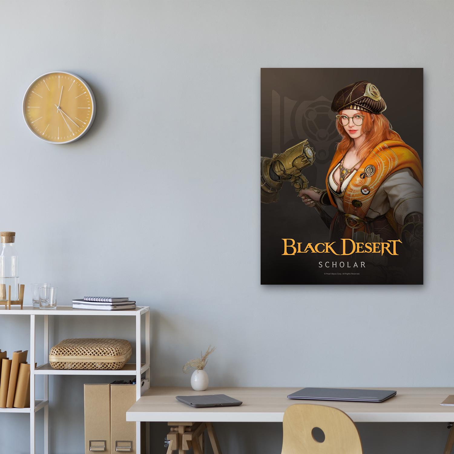 Black Desert Scholar Poster