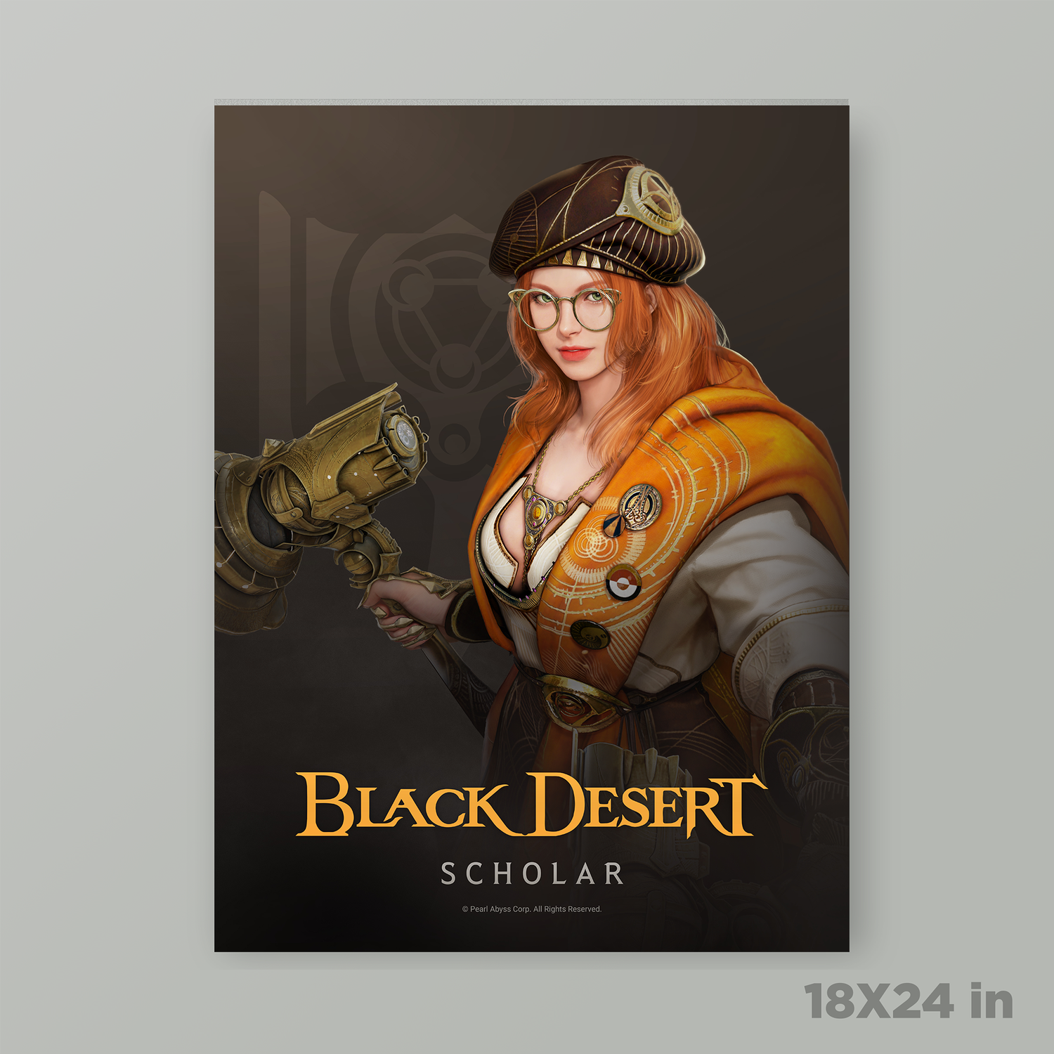 Black Desert Scholar Poster