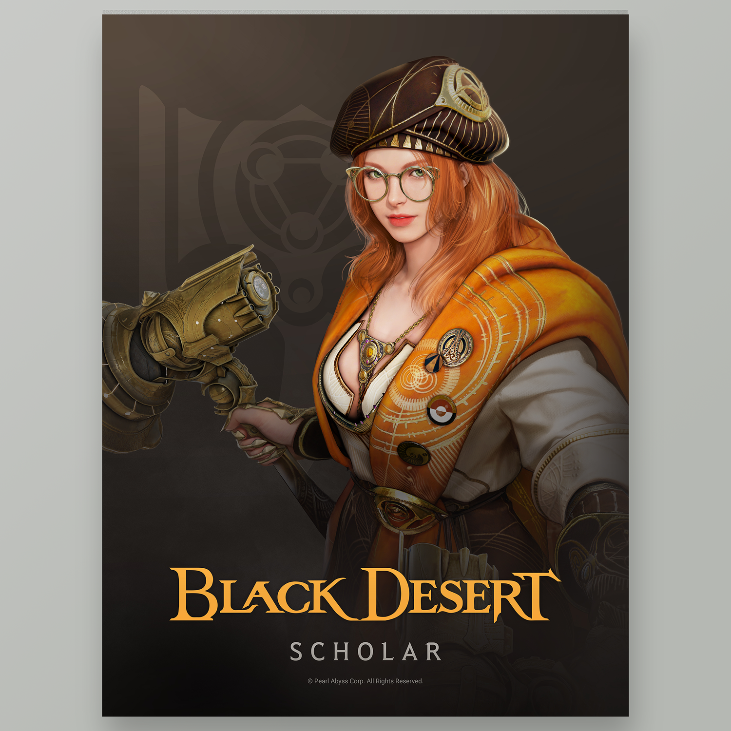 Black Desert Scholar Poster