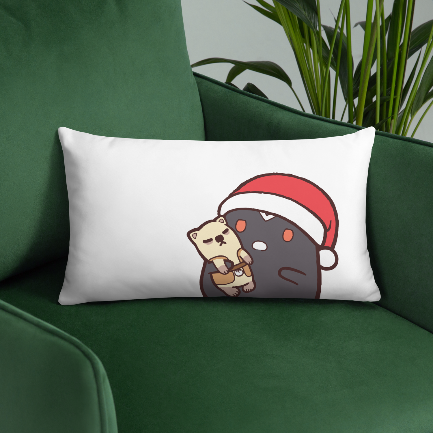 Black Spirit Holiday Pillow