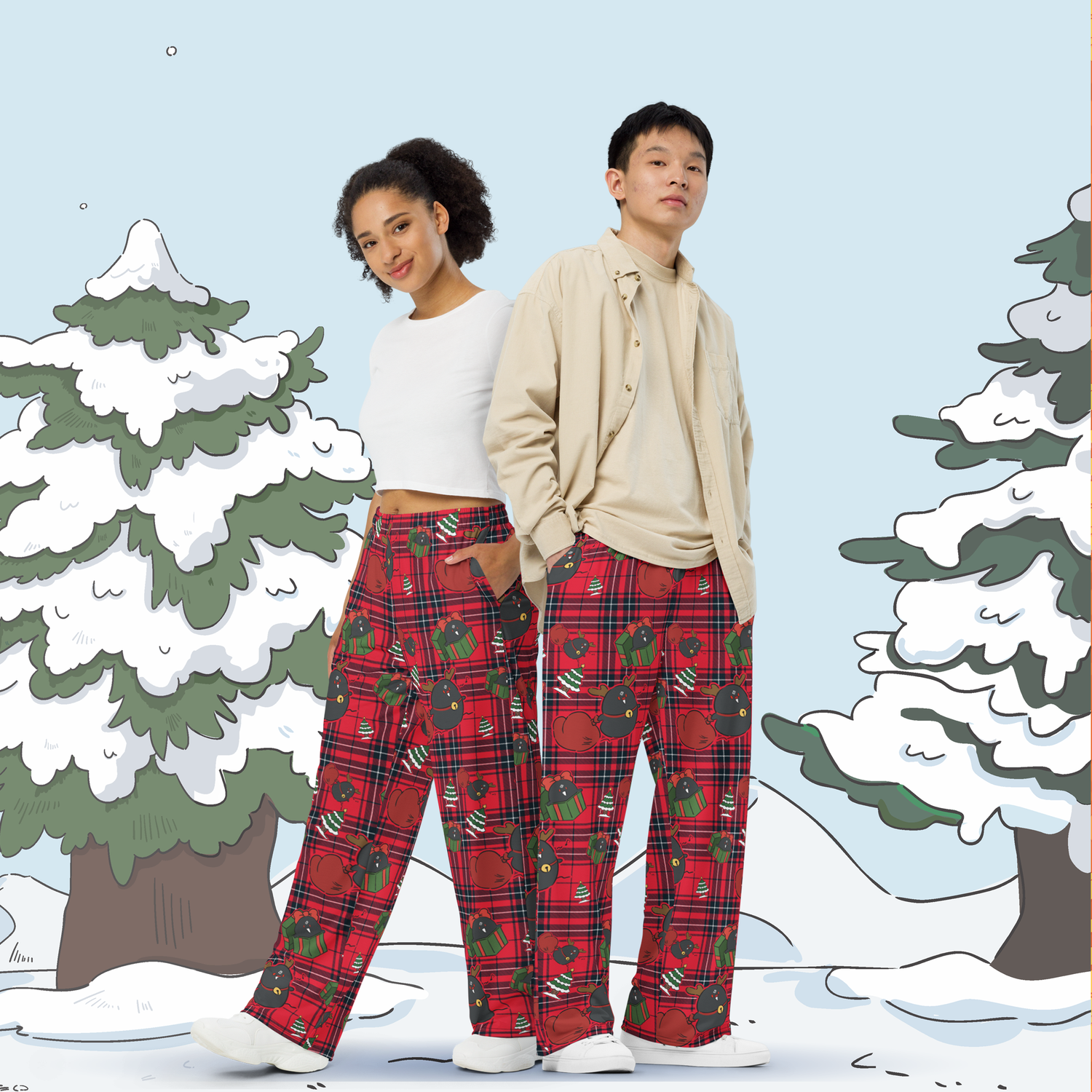 Black Spirit Holiday Pajama Pants