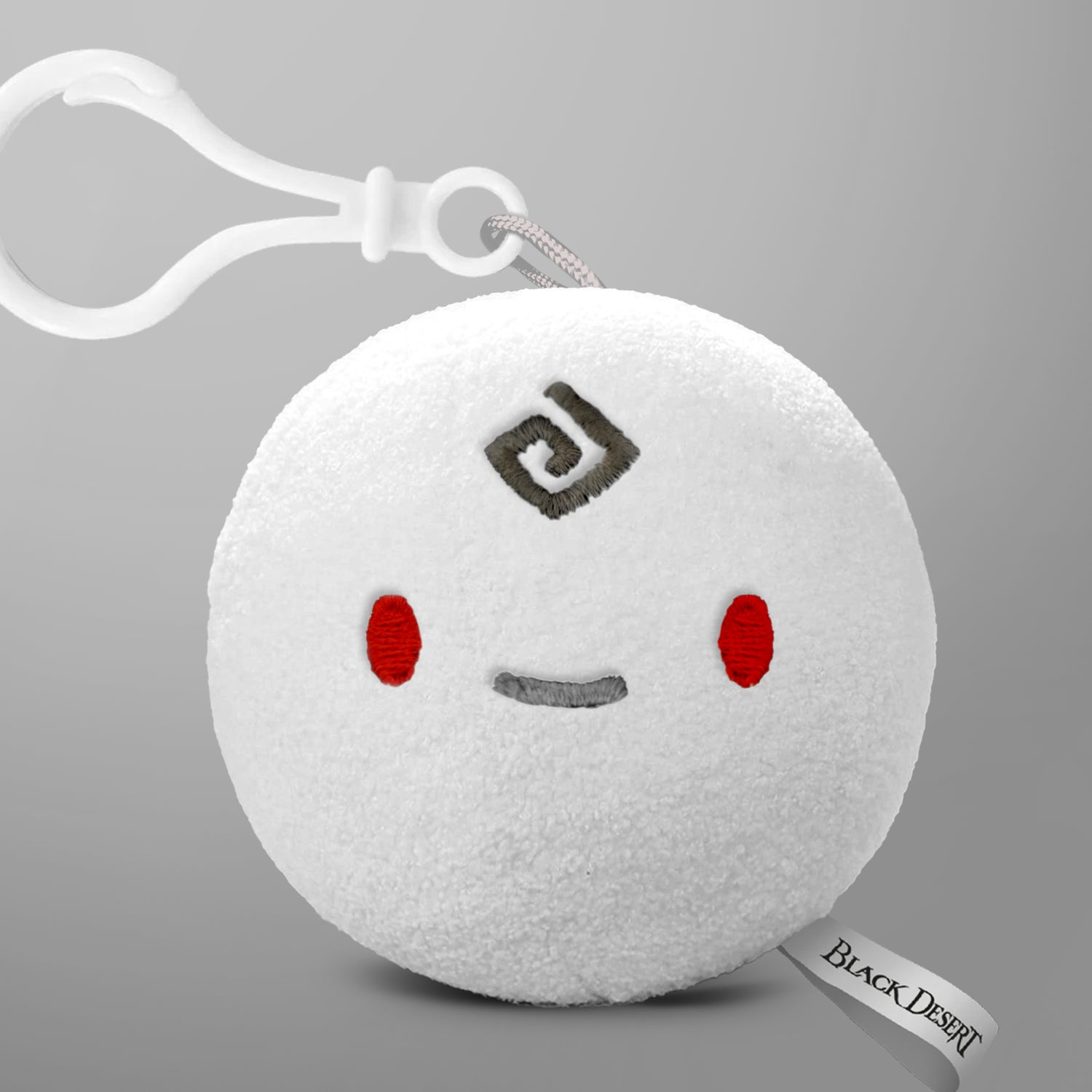 Black Spirit Clip-on Plush in White